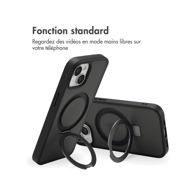 Accezz Ring Stand Backcover met MagSafe Apple iPhone 15 - Zwart