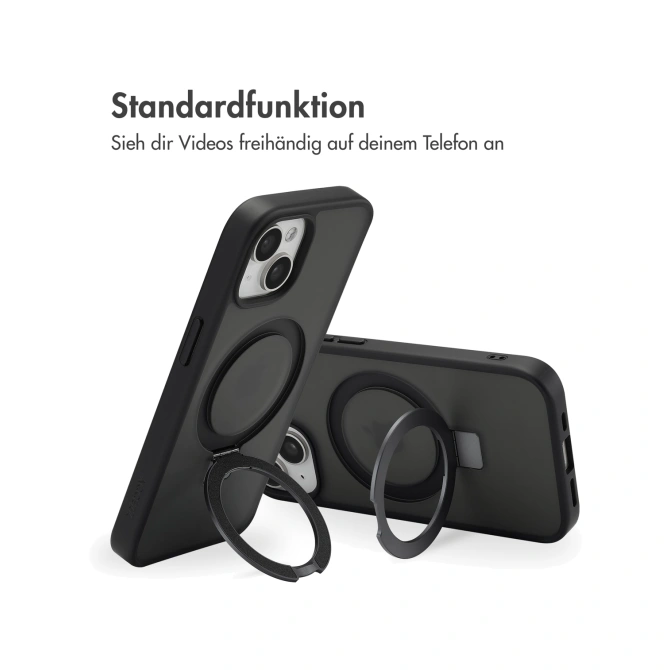 Accezz Ring Stand Backcover met MagSafe Apple iPhone 15 - Zwart