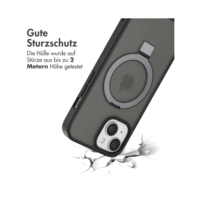 Accezz Ring Stand Backcover met MagSafe Apple iPhone 15 - Zwart