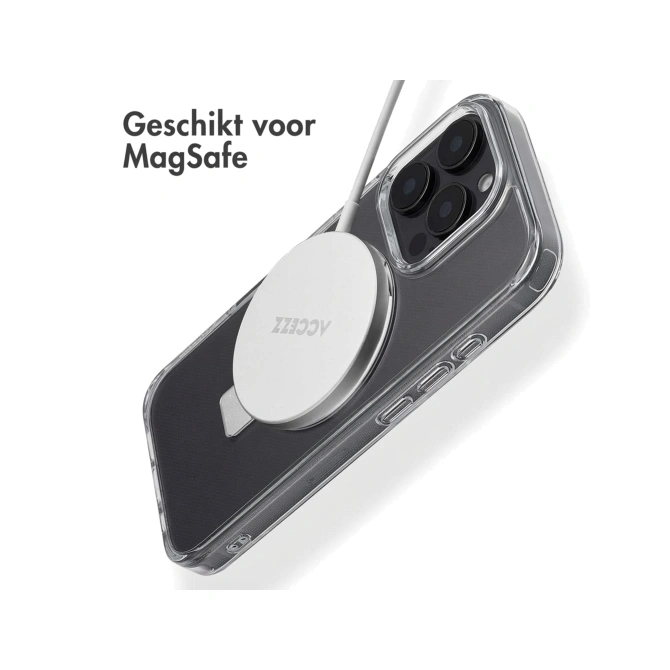 Accezz Ring Stand Backcover met MagSafe Apple iPhone 16 Pro - Transparant