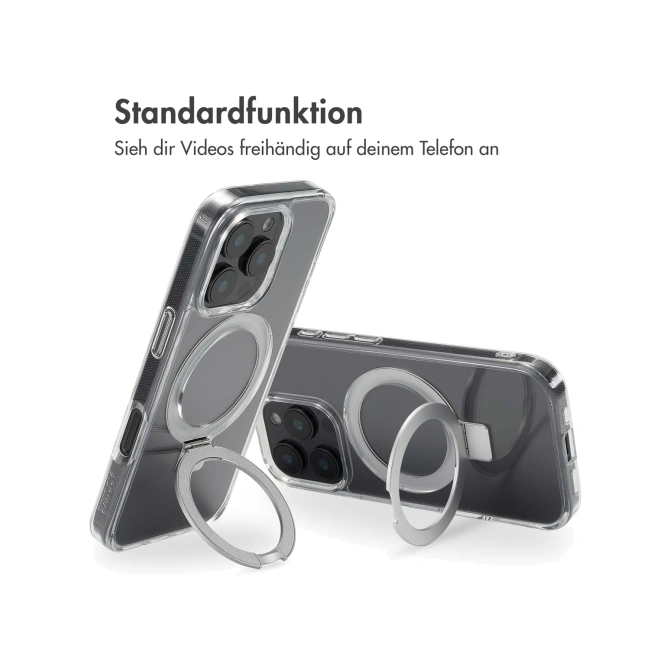 Accezz Ring Stand Backcover met MagSafe Apple iPhone 16 Pro - Transparant