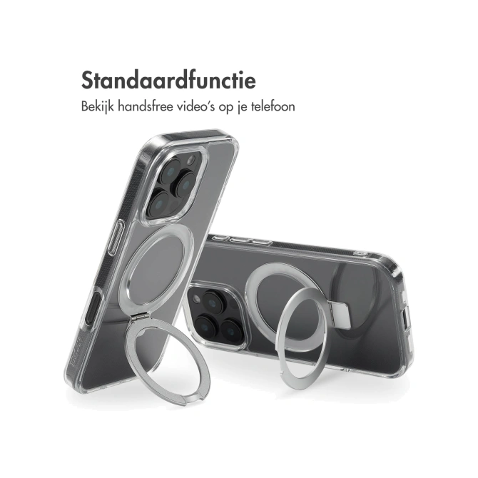 Accezz Ring Stand Backcover met MagSafe Apple iPhone 16 Pro - Transparant