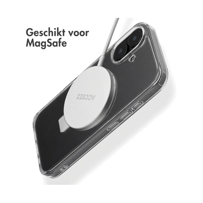 Accezz Ring Stand Backcover met MagSafe Apple iPhone 16 - Transparant
