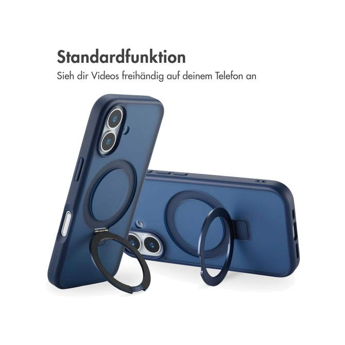 Accezz Ring Stand Backcover met MagSafe Apple iPhone 17 - Blauw