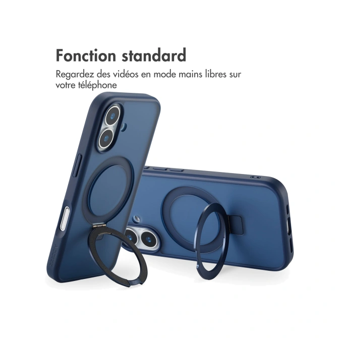 Accezz Ring Stand Backcover met MagSafe Apple iPhone 17 - Blauw