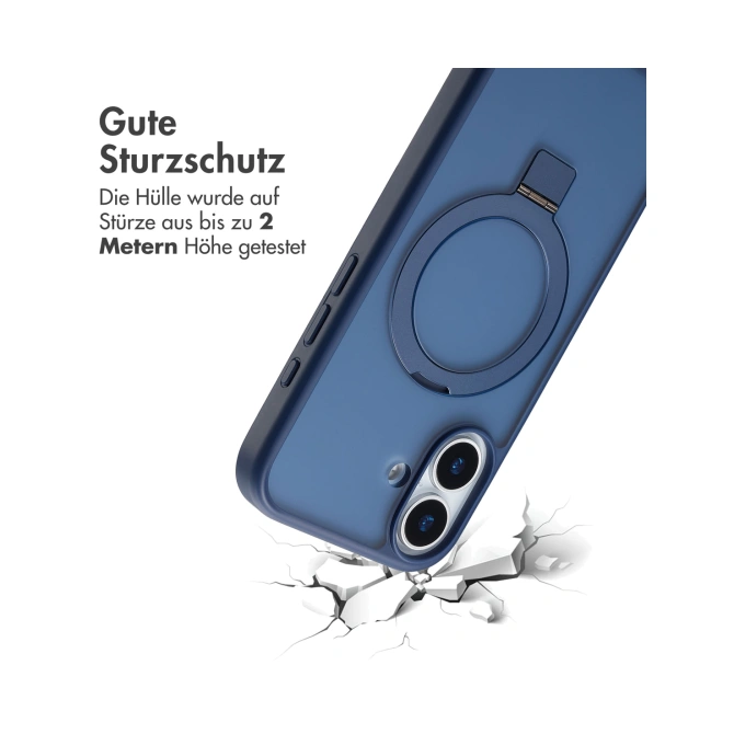 Accezz Ring Stand Backcover met MagSafe Apple iPhone 17 - Blauw