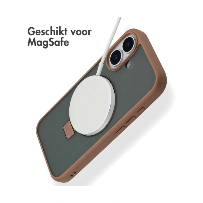 Accezz Ring Stand Backcover met MagSafe Apple iPhone 17 - Bruin