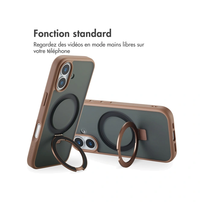 Accezz Ring Stand Backcover met MagSafe Apple iPhone 17 - Bruin
