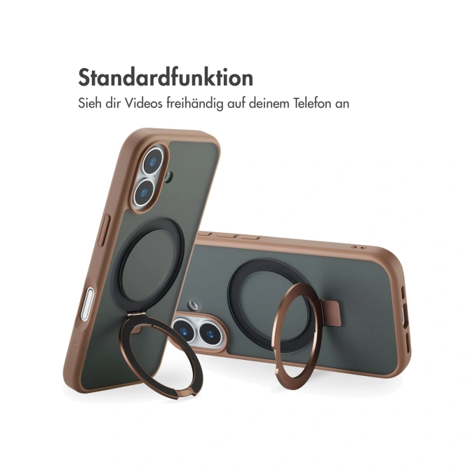 Accezz Ring Stand Backcover met MagSafe Apple iPhone 17 - Bruin