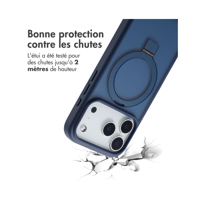 Accezz Ring Stand Backcover met MagSafe Apple iPhone 17 Pro - Blauw