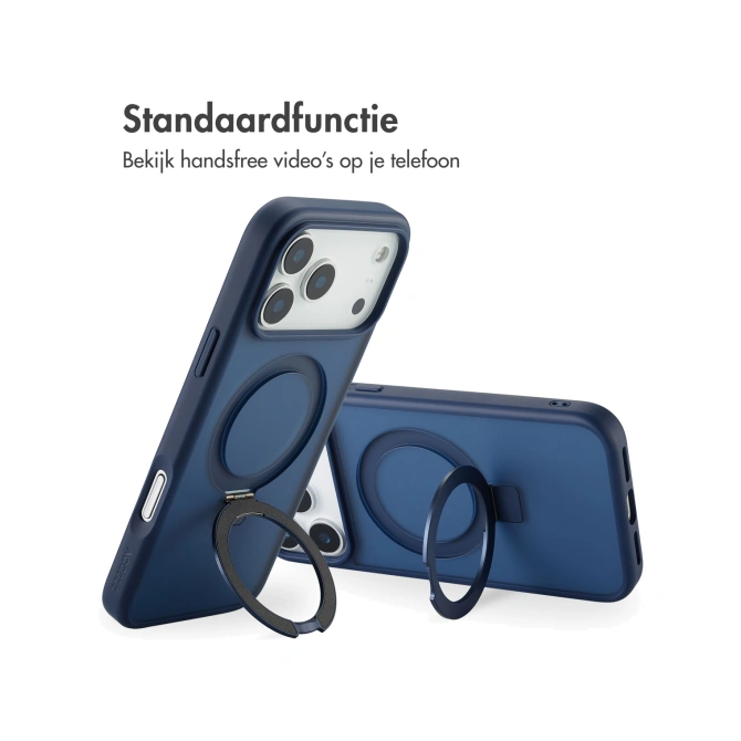 Accezz Ring Stand Backcover met MagSafe Apple iPhone 17 Pro Max - Blauw