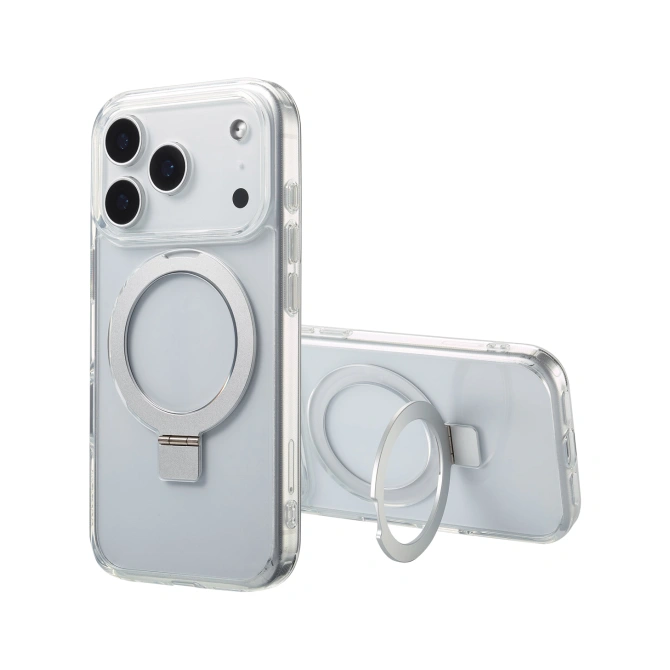 Accezz Ring Stand Backcover met MagSafe Apple iPhone 17 Pro Max - Transparant