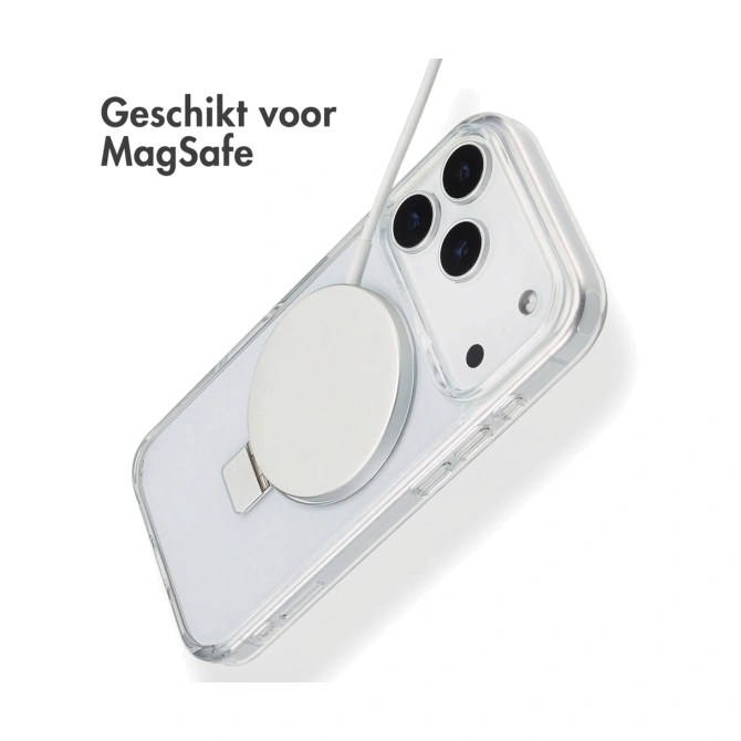 Accezz Ring Stand Backcover met MagSafe Apple iPhone 17 Pro Max - Transparant