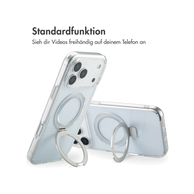 Accezz Ring Stand Backcover met MagSafe Apple iPhone 17 Pro Max - Transparant