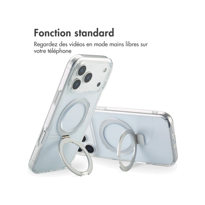 Accezz Ring Stand Backcover met MagSafe Apple iPhone 17 Pro Max - Transparant