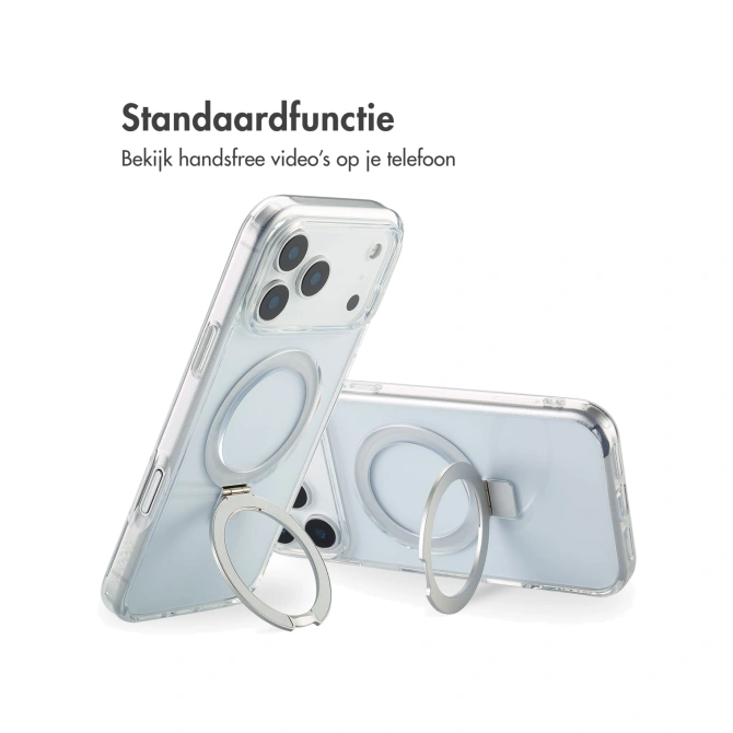 Accezz Ring Stand Backcover met MagSafe Apple iPhone 17 Pro Max - Transparant
