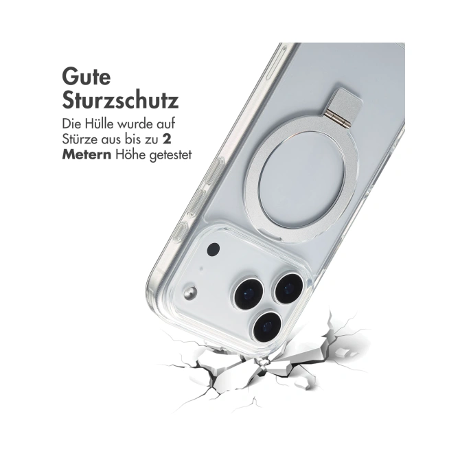 Accezz Ring Stand Backcover met MagSafe Apple iPhone 17 Pro Max - Transparant