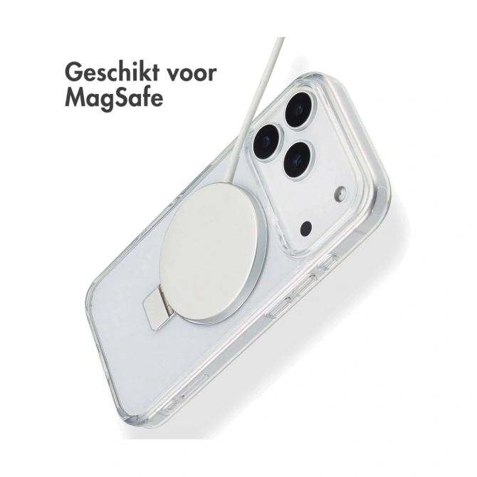 Accezz Ring Stand Backcover met MagSafe Apple iPhone 17 Pro - Transparant