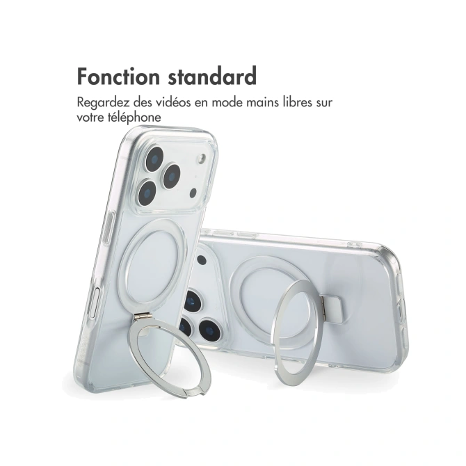 Accezz Ring Stand Backcover met MagSafe Apple iPhone 17 Pro - Transparant