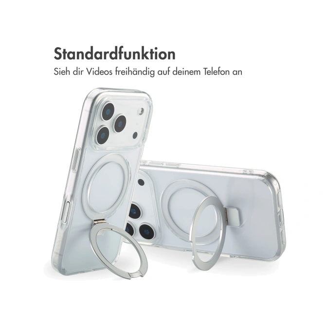 Accezz Ring Stand Backcover met MagSafe Apple iPhone 17 Pro - Transparant