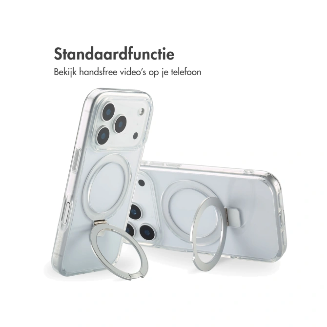 Accezz Ring Stand Backcover met MagSafe Apple iPhone 17 Pro - Transparant
