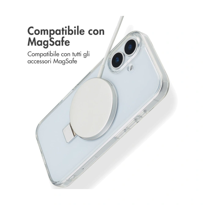 Accezz Ring Stand Backcover met MagSafe Apple iPhone 17 - Transparant