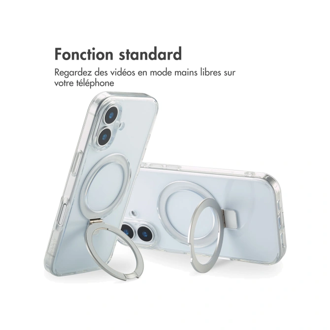 Accezz Ring Stand Backcover met MagSafe Apple iPhone 17 - Transparant
