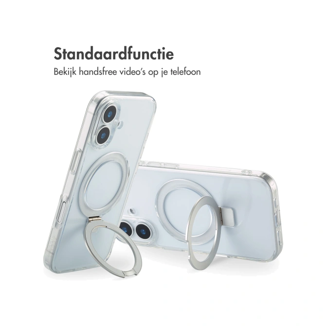 Accezz Ring Stand Backcover met MagSafe Apple iPhone 17 - Transparant