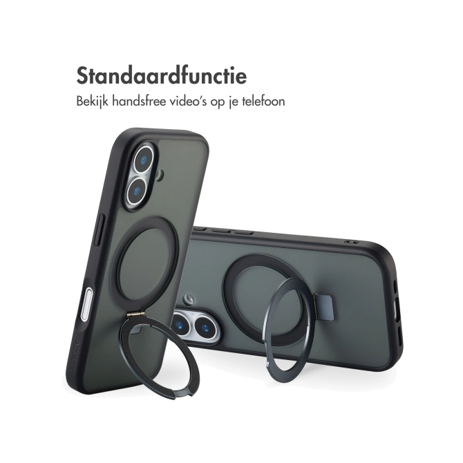 Accezz Ring Stand Backcover met MagSafe Apple iPhone 17 - Zwart