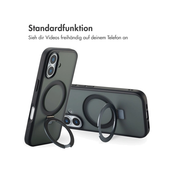 Accezz Ring Stand Backcover met MagSafe Apple iPhone 17 - Zwart