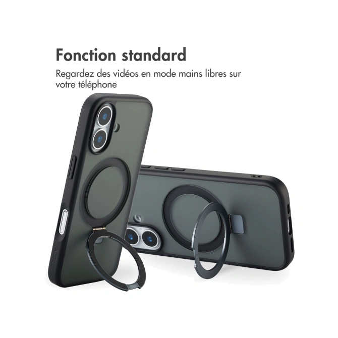 Accezz Ring Stand Backcover met MagSafe Apple iPhone 17 - Zwart
