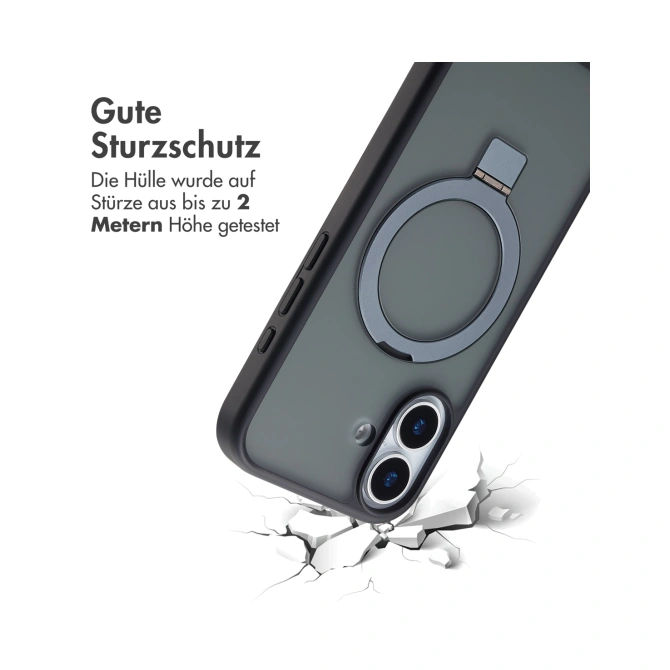 Accezz Ring Stand Backcover met MagSafe Apple iPhone 17 - Zwart