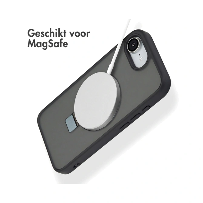 Accezz Ring Stand Backcover met MagSafe Apple iPhone 17e / 16e - Zwart