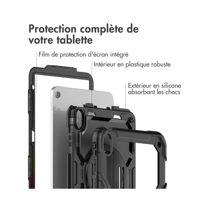 Accezz Rugged Backcover met schouderstrap Apple iPad 11 (2025) 11 inch A16 / iPad 10 (2022) 10.9 inch - Zwart