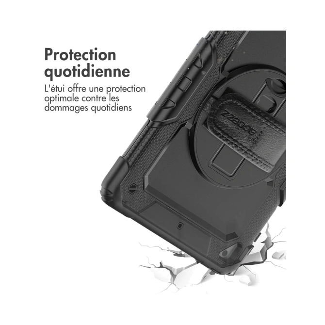 Accezz Rugged Backcover met schouderstrap Apple iPad 6 (2018) 9.7 inch / iPad 5 (2017) 9.7 inch - Zwart