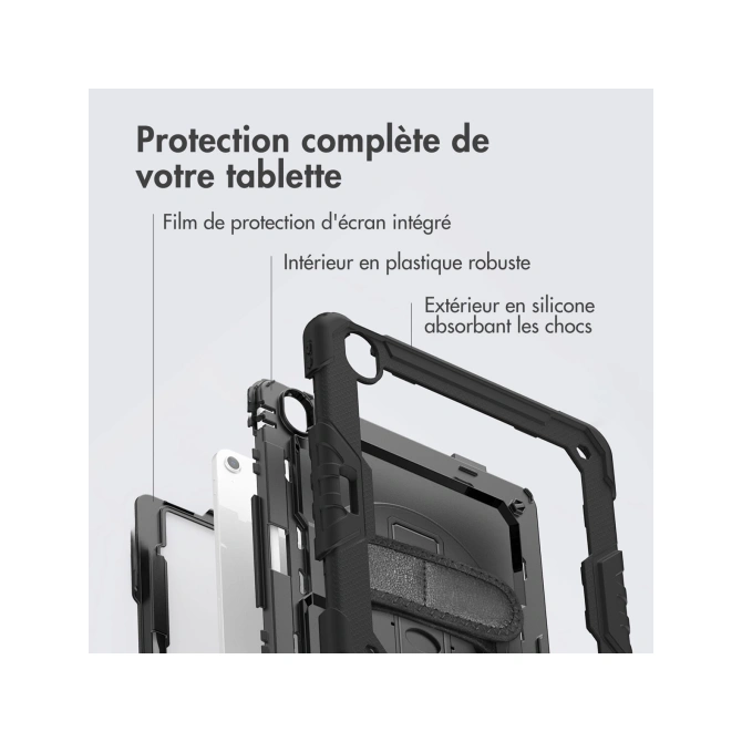 Accezz Rugged Backcover met schouderstrap Apple iPad Air 13 inch (2026) M4 / (2025) M3 / (2024) M2 - Zwart