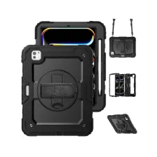 Accezz Rugged Backcover met schouderstrap Apple iPad Pro 11 (2025) M5 / (2024) M4 - Zwart Accezz Rugged Backcover met schouderstrap Apple iPad Pro 11 (2025) M5 / (2024) M4 - Zwart