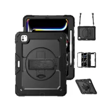 Accezz Rugged Backcover met schouderstrap Apple iPad Pro 13 (2025) M5 / (2024) M4 - Zwart Accezz Rugged Backcover met schouderstrap Apple iPad Pro 13 (2025) M5 / (2024) M4 - Zwart