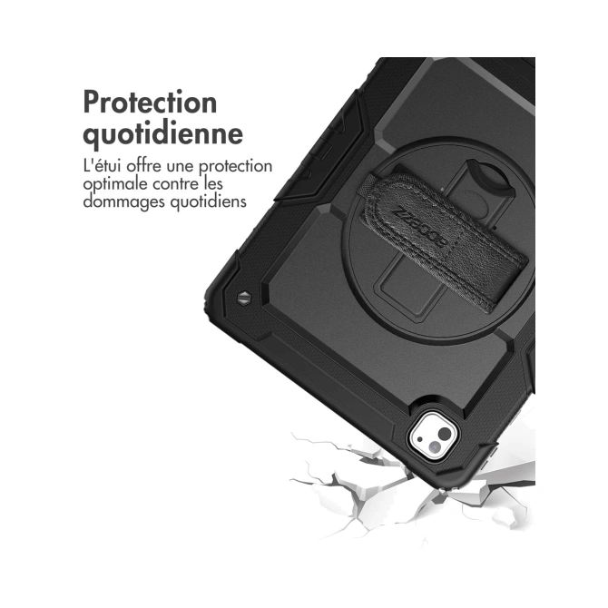 Accezz Rugged Backcover met schouderstrap Apple iPad Pro 13 (2025) M5 / (2024) M4 - Zwart