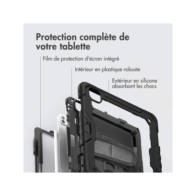 Accezz Rugged Backcover met schouderstrap Apple iPad Pro 13 (2025) M5 / (2024) M4 - Zwart