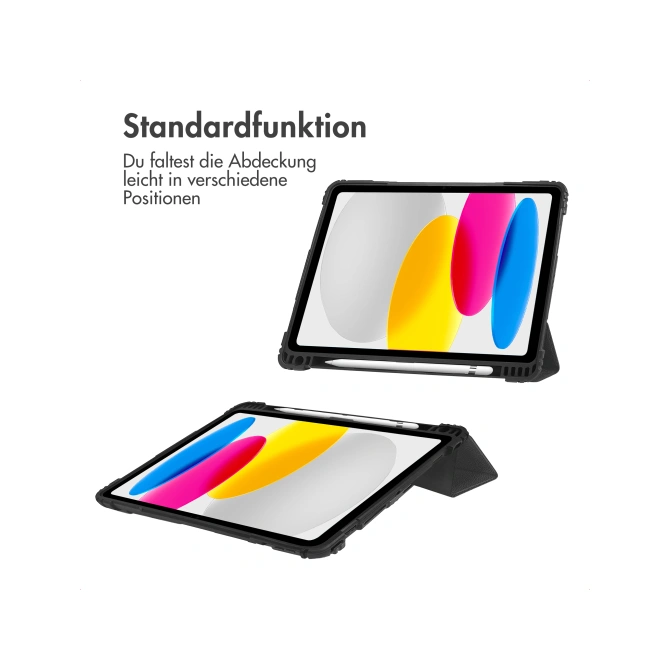 Accezz Rugged Trifold Bookcase Apple iPad 11 (2025) 11 inch A16 / iPad 10 (2022) 10.9 inch - Zwart