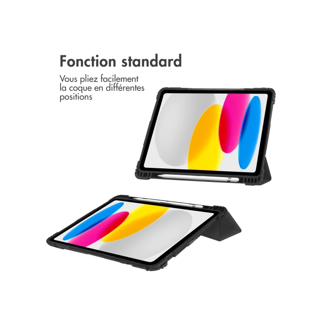 Accezz Rugged Trifold Bookcase Apple iPad 11 (2025) 11 inch A16 / iPad 10 (2022) 10.9 inch - Zwart