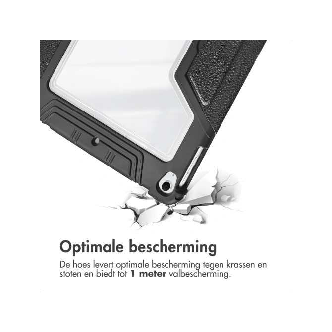 Accezz Rugged Trifold Bookcase Apple iPad 11 (2025) 11 inch A16 / iPad 10 (2022) 10.9 inch - Zwart