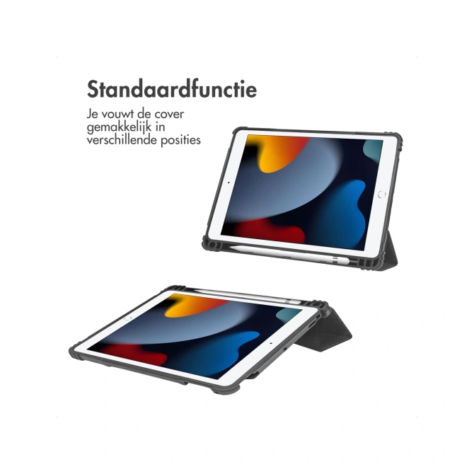 Accezz Rugged Trifold Bookcase Apple iPad 9 (2021) 10.2 inch / iPad 8 (2020) 10.2 inch / iPad 7 (2019) 10.2 inch - Zwart