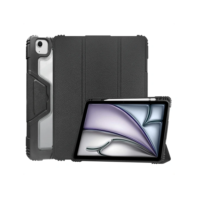 Accezz Rugged Trifold Bookcase Apple iPad Air 11 inch (2026) M4 / (2025) M3 / (2024) M2 / Air 5 (2022) / Air 4 (2020) - Zwart