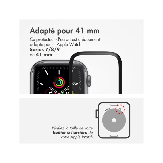 Accezz Screenprotector met applicator Apple Watch Series 7-9 - 41 mm