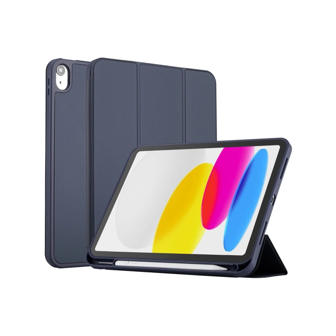 Accezz Smart Silicone Bookcase Apple iPad 11 (2025) 11 inch A16 / iPad 10 (2022) 10.9 inch - Donkerblauw