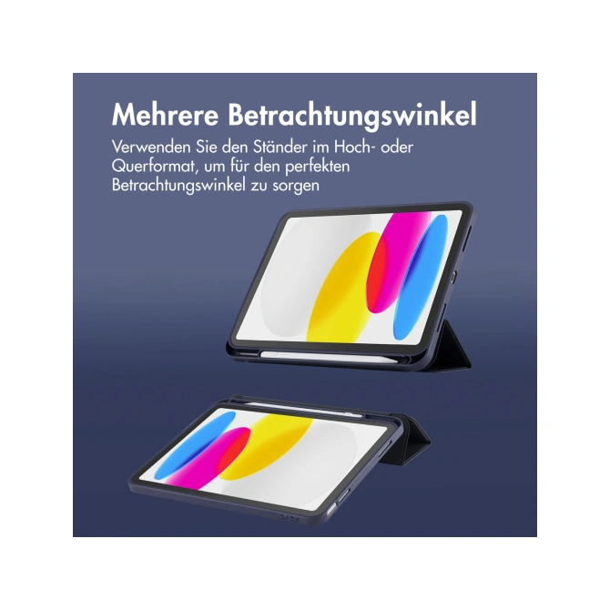 Accezz Smart Silicone Bookcase Apple iPad 11 (2025) 11 inch A16 / iPad 10 (2022) 10.9 inch - Donkerblauw