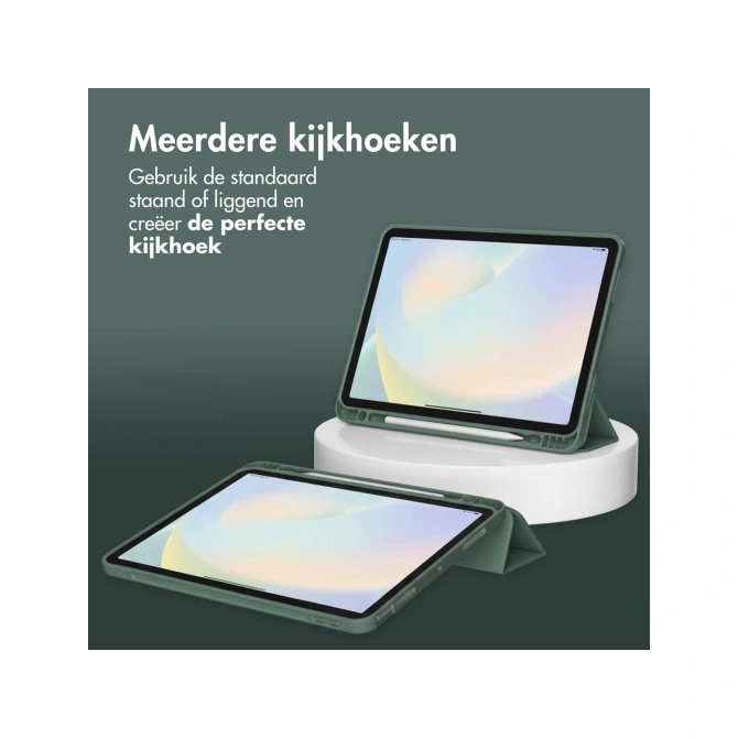 Accezz Smart Silicone Bookcase Apple iPad 11 (2025) 11 inch A16 / iPad 10 (2022) 10.9 inch - Donkergroen