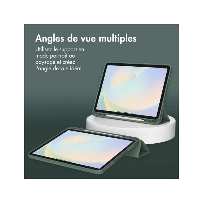 Accezz Smart Silicone Bookcase Apple iPad 11 (2025) 11 inch A16 / iPad 10 (2022) 10.9 inch - Donkergroen